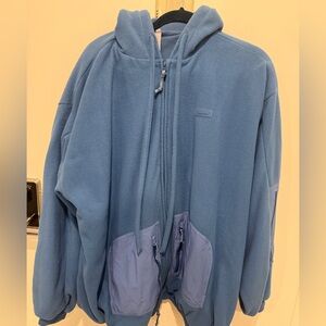 SKIMS azure fleece zip up